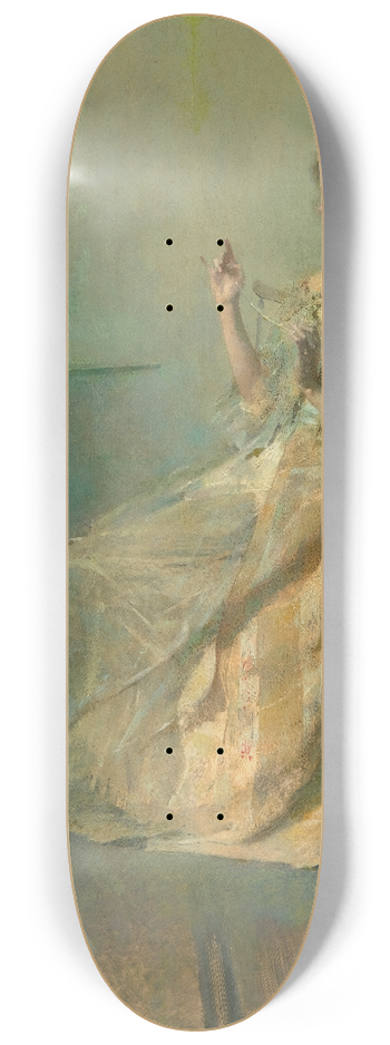 Thomas Wilmer Dewing - The Necklace 8.25 inch art skate deck