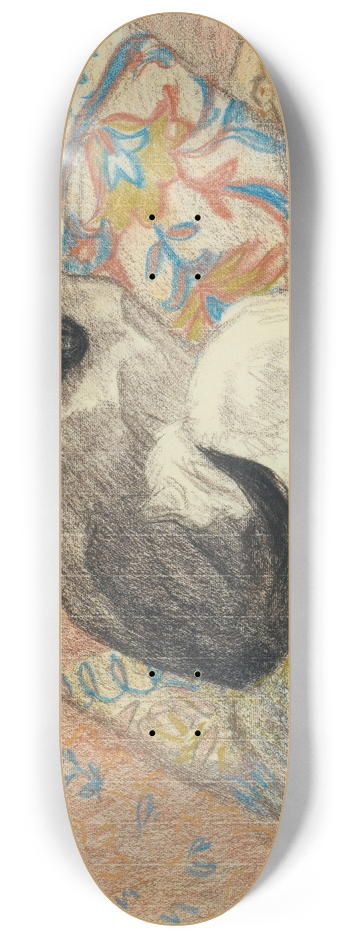 Thophile Alexandre Steinlen - Cat And Her Kitten 8.25 inch art skate deck