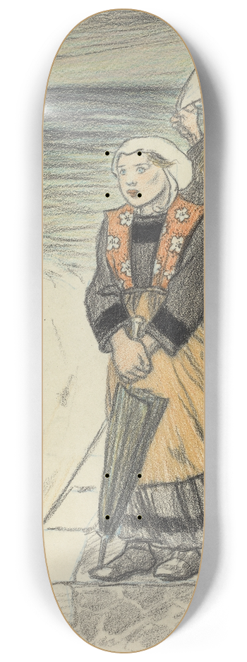Thophile Alexandre Steinlen - Sailors Wives 8.25 inch art skate deck
