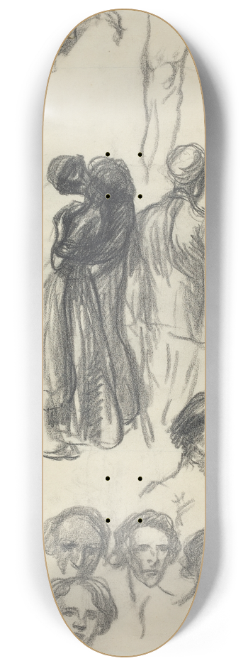 Thophile Alexandre Steinlen - Sheet of Sketches 8.25 inch art skate deck