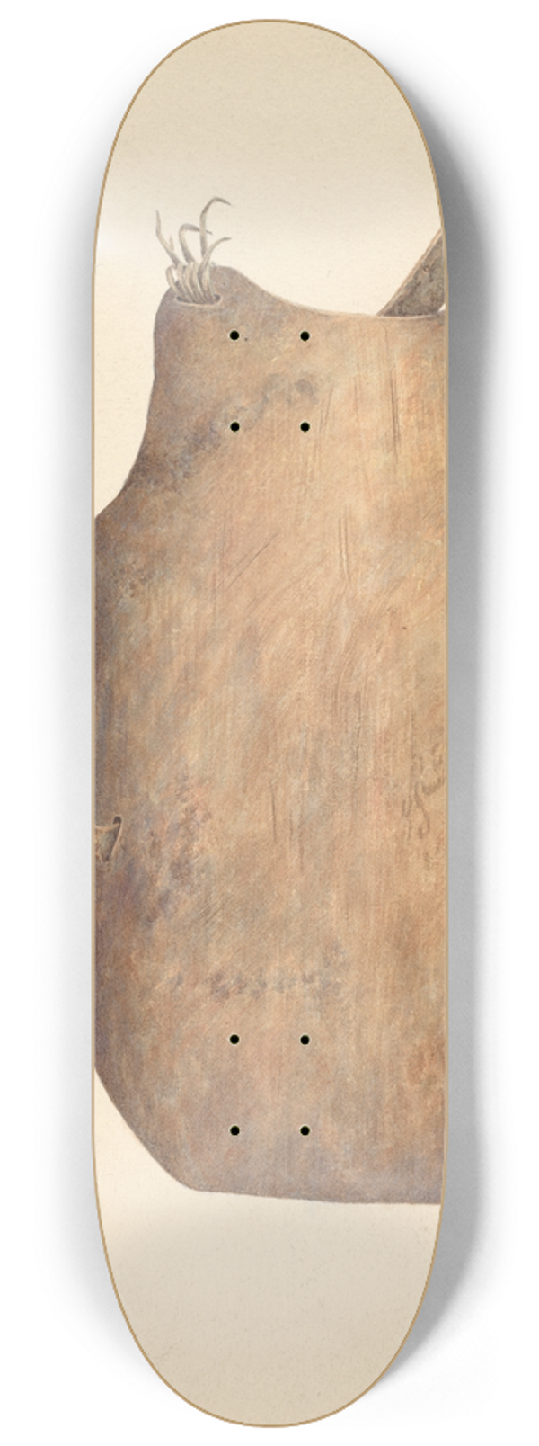 American 20th Century - Iron Breast Plate 8.25 inch art skate deck