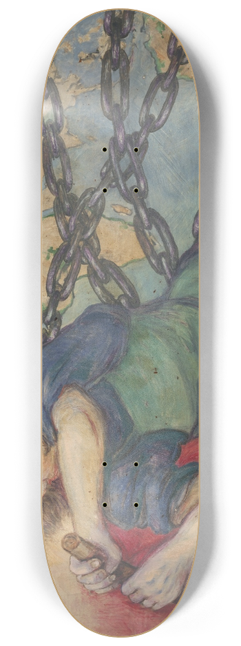 Tom Andrakovi - Study for the Poster the Great October Socialist Revolution 8.25 inch art skate deck