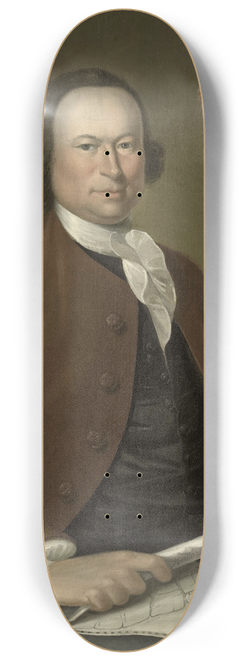 John Greenwood - Portrait of an Officer at Sea with Coastal Map and Binoculars in his Hand 8.25 inch art skate deck