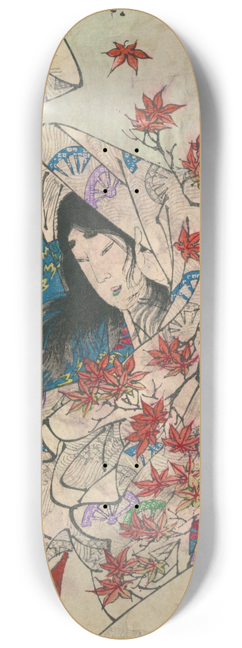 Tsukioka Yoshitoshi - Momijigari 8.25 inch art skate deck