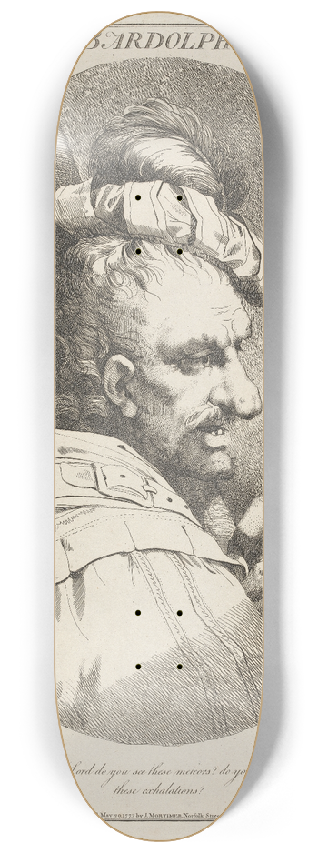 John Hamilton Mortimer - Bardolph, from Henry IV, Act II, Scene 9 8.25 inch art skate deck