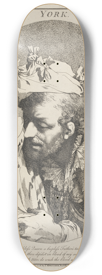John Hamilton Mortimer - York, Henry IV, Part II, Act V, Scene IV 8.25 inch art skate deck