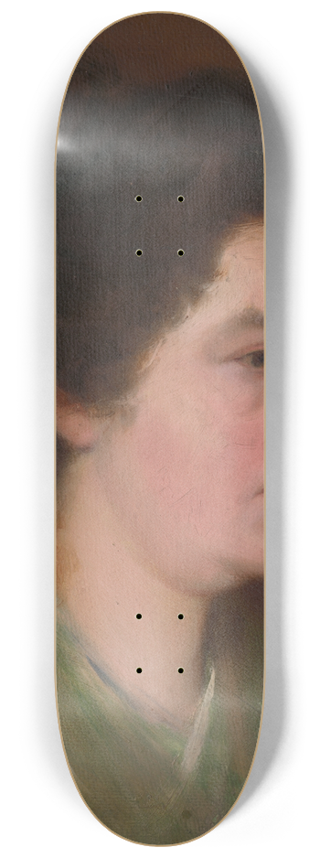 udovt Pitthordt - Head Study of a Woman 8.25 inch art skate deck