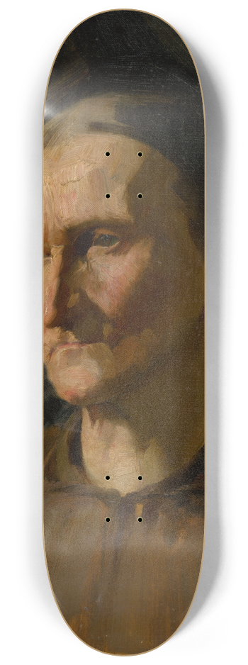 udovt Pitthordt - Head Study of a Woman 8.25 inch art skate deck