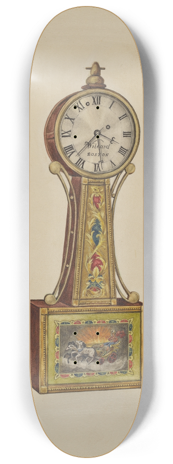 Ulrich Fischer - Banjo Clock 8.25 inch art skate deck