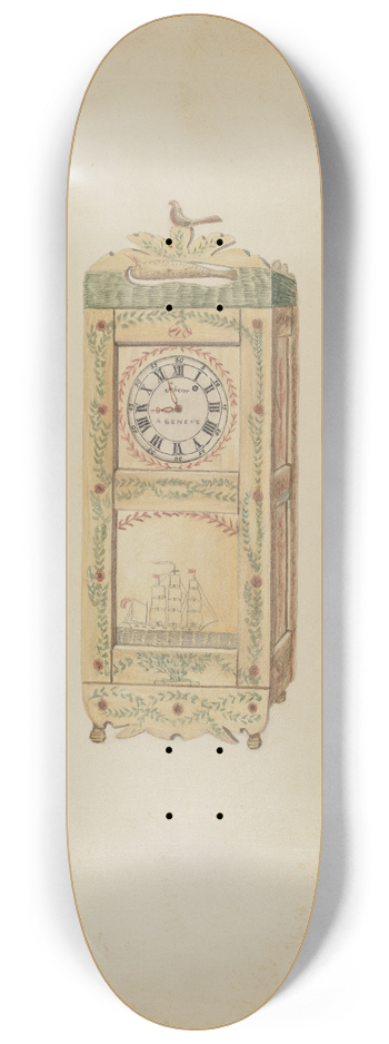 Ulrich Fischer - Watch Clock 8.25 inch art skate deck