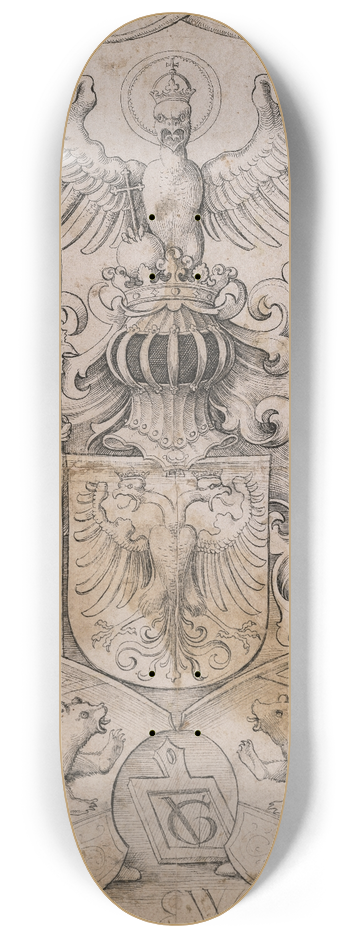 Urs Graf - Model for Stained Glass 8.25 inch art skate deck