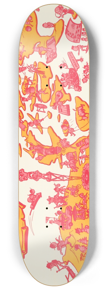 U.S. Information Agency - On to First National Jamboree 8.25 inch art skate deck