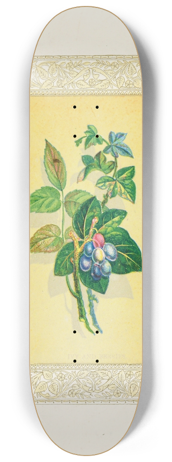 John Henry Ingram - Ivy and Berries 8.25 inch art skate deck