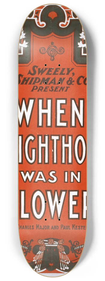 U.S. Lithograph Co. - When knighthood was in flower 8.25 inch art skate deck