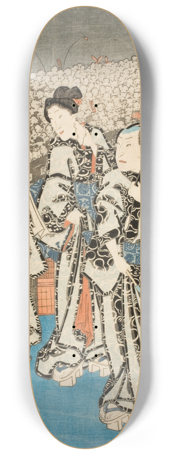 Utagawa Kunisada (Toyokuni III) - Summer Celebration in Edo 8.25 inch art skate deck