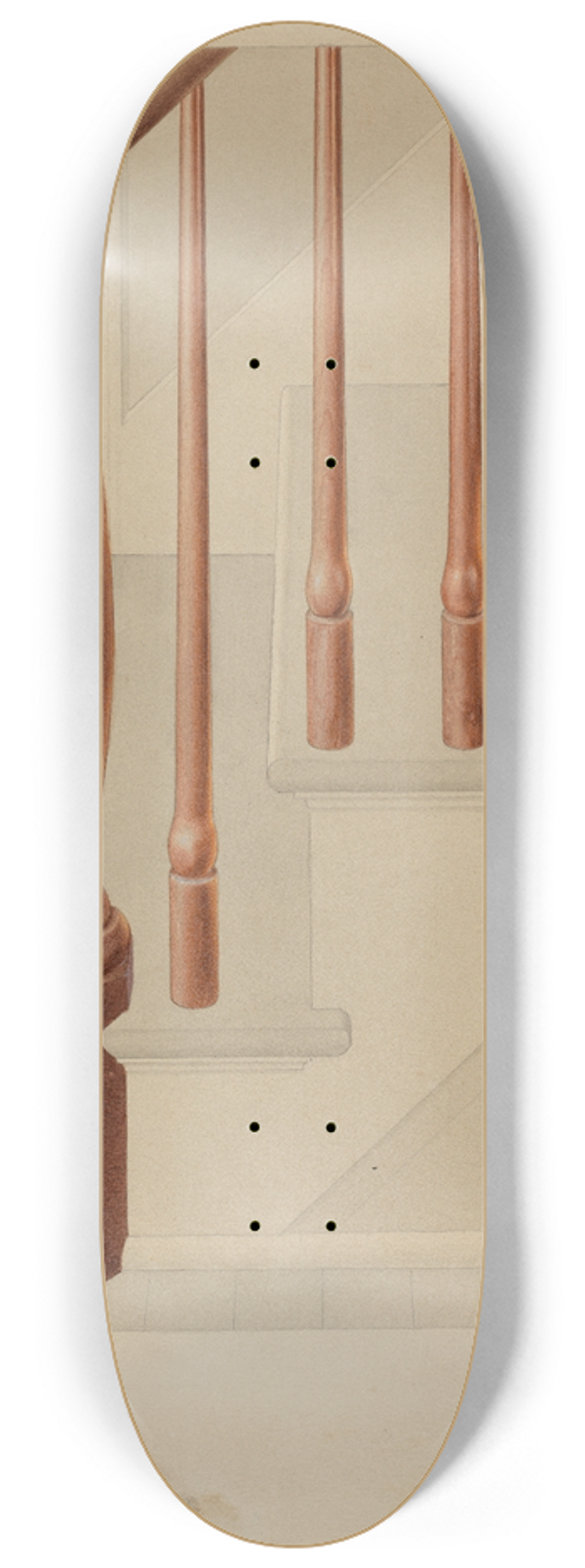 American 20th Century - Newel Post 8.25 inch art skate deck