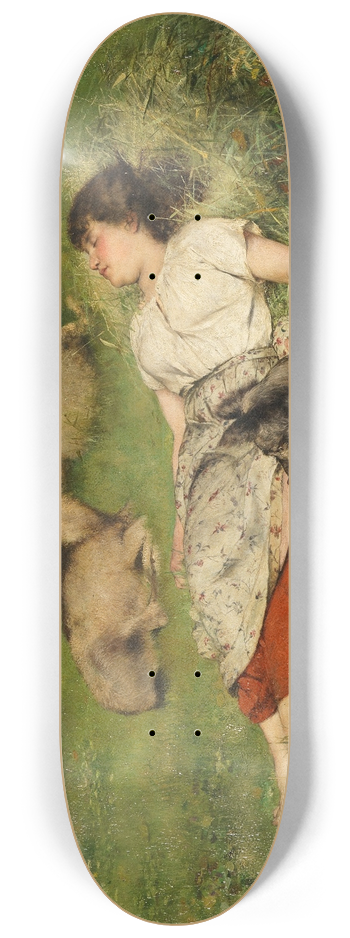 variste Carpentier - Sleeping shepherdess 8.25 inch art skate deck