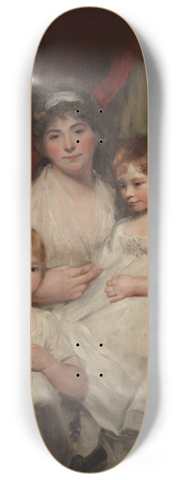John Hoppner - Mrs. John Garden (Ann Garden, 17691842) and Her Children, John (17961854) and Ann Margaret (born 1793) 8.25 inch art skate deck