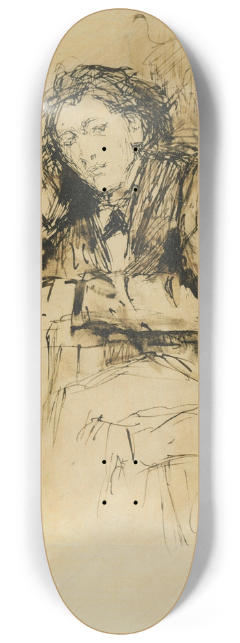 Vasily Surikov - The composer Anton Rubinstein (1829-1894) 8.25 inch art skate deck