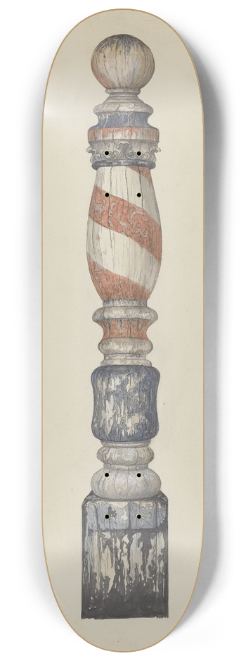 Vera Van Voris - Barber Pole 8.25 inch art skate deck