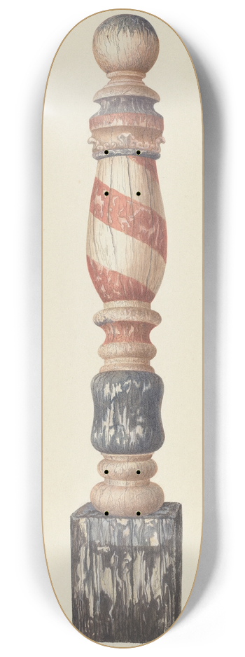 Vera Van Voris - Barber Pole 8.25 inch art skate deck