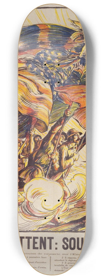 Victor Emile Prouv - Ils combattent; Souscrivons 8.25 inch art skate deck