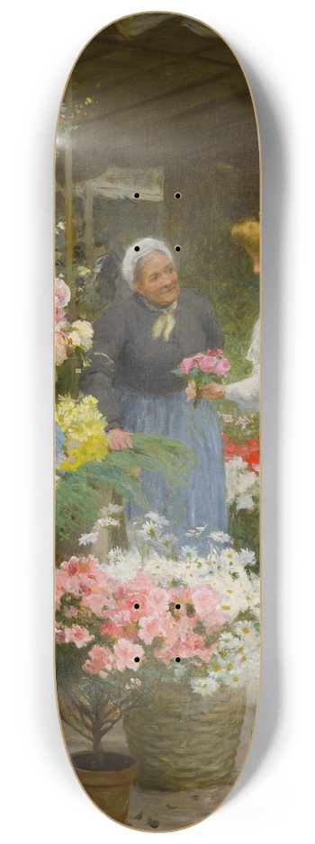 Victor Gabriel Gilbert - Marche aux fleurs de la Madeleine; Lembarras du choix 8.25 inch art skate deck