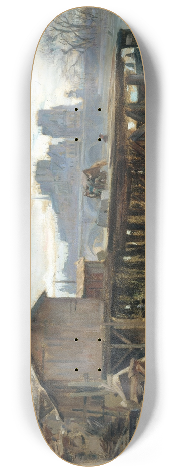 Victor Marec - Travaux du mtropolitain au Pont-Neuf 8.25 inch art skate deck