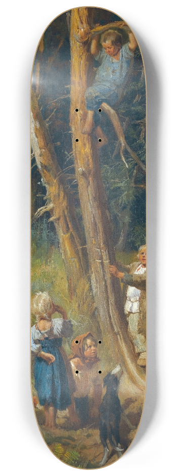 Victor Mikhailovich Vasnetsov - Children Raiding Nests In The Forest 8.25 inch art skate deck