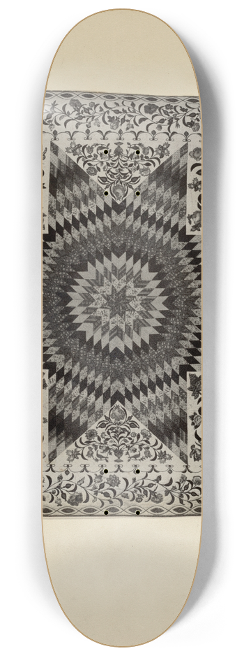 American 20th Century - Patchwork and Applique Quilt 8.25 inch art skate deck