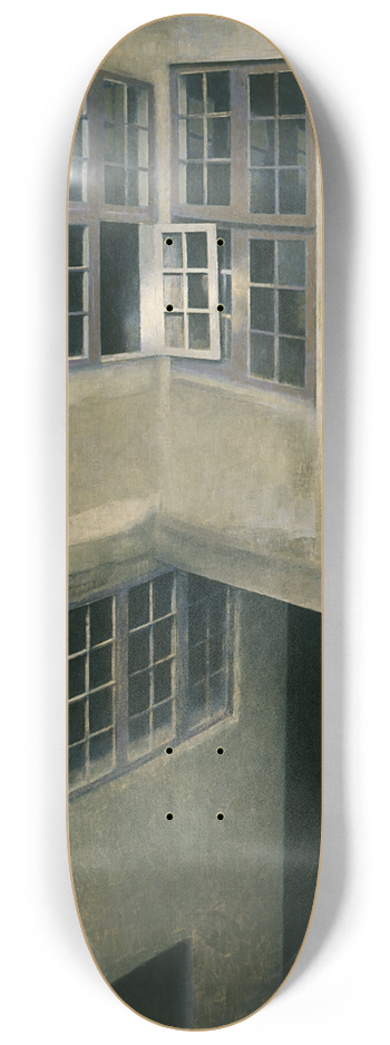 Vilhelm Hammershi - Interior of Courtyard, Strandgade 30 8.25 inch art skate deck