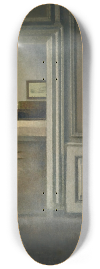 Vilhelm Hammershi - Interior With A Mirror 8.25 inch art skate deck
