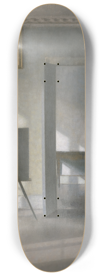 Vilhelm Hammershi - Interior with an Easel, Bredgade 25 8.25 inch art skate deck