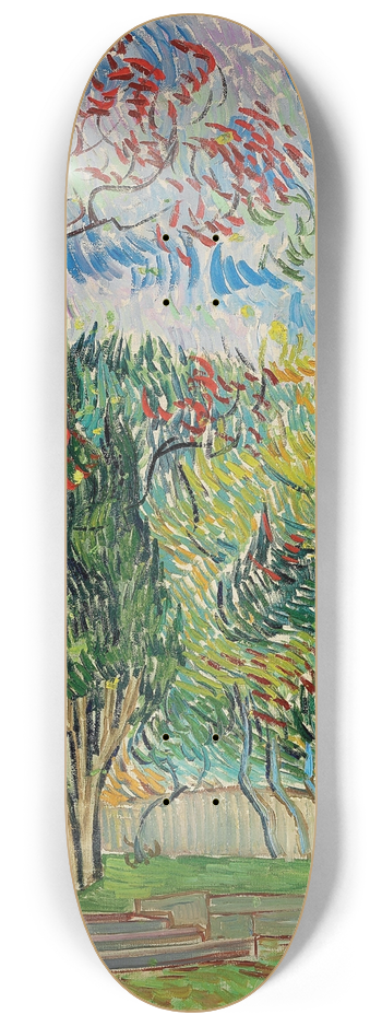 Vincent van Gogh - Parc de lhpital Saint-Paul 8.25 inch art skate deck