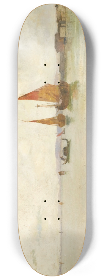 Vincenzo Cabianca - On The Lagoon, Venice 8.25 inch art skate deck