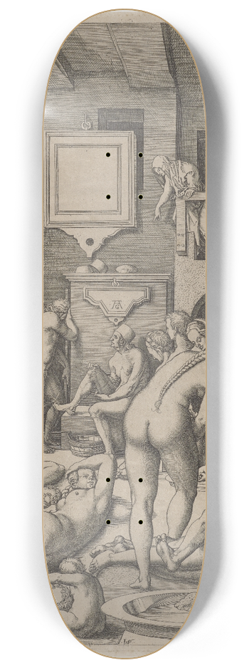 Virgil Solis - Bathing room (Bath of the Anabaptists) 8.25 inch art skate deck