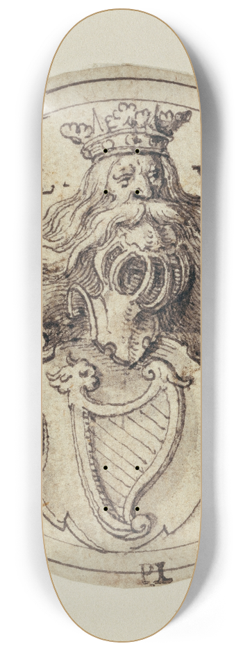 Virgil Solis - Design for a Bookplate or a Glass Etching 8.25 inch art skate deck