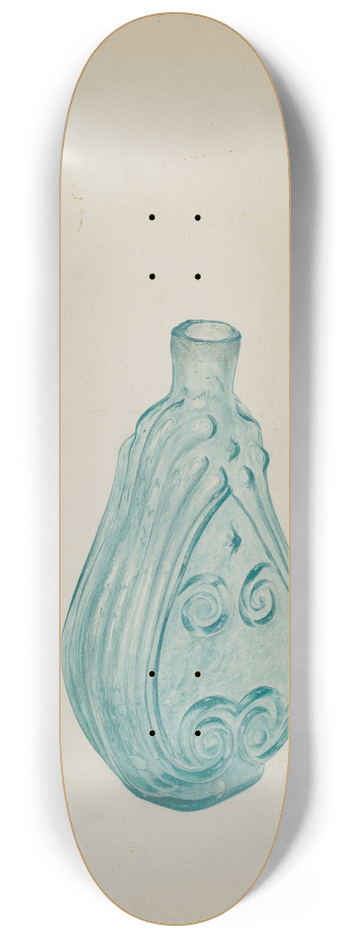 V.L. Vance - Deep Aquamarine Bottle 8.25 inch art skate deck