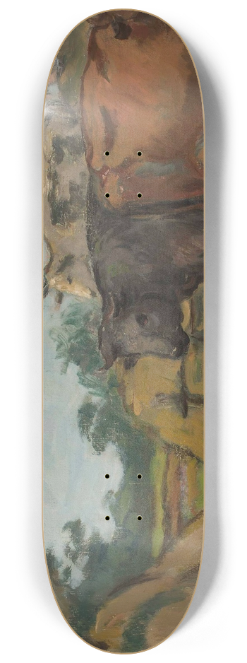 Wacaw Wsowicz - Three cows by a river 8.25 inch art skate deck