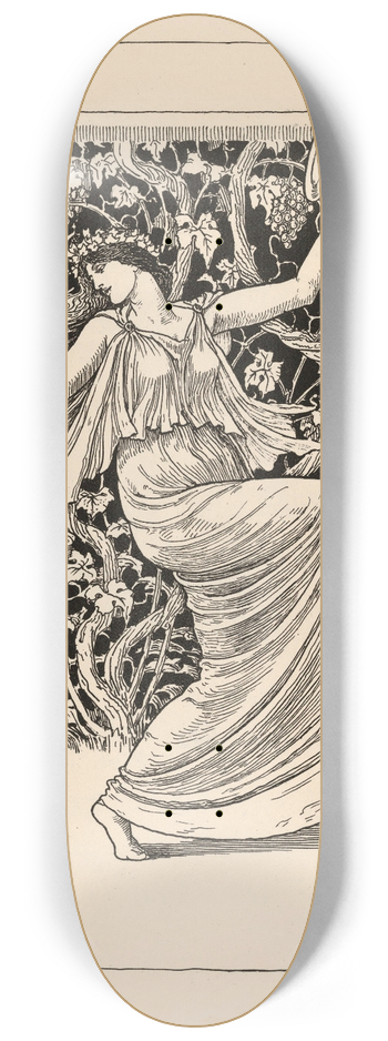 Walter Crane - Dancing Nymph 8.25 inch art skate deck