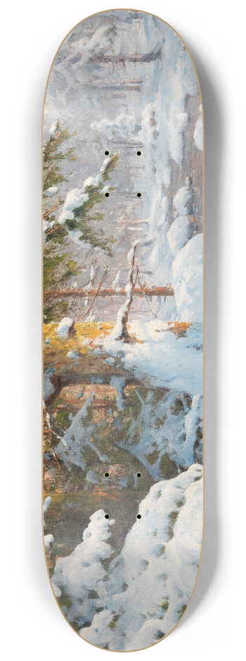Walter Moras - Winter im Wald 8.25 inch art skate deck