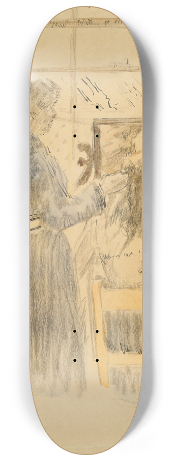 Walter Richard Sickert - The Toilet at the Window 8.25 inch art skate deck