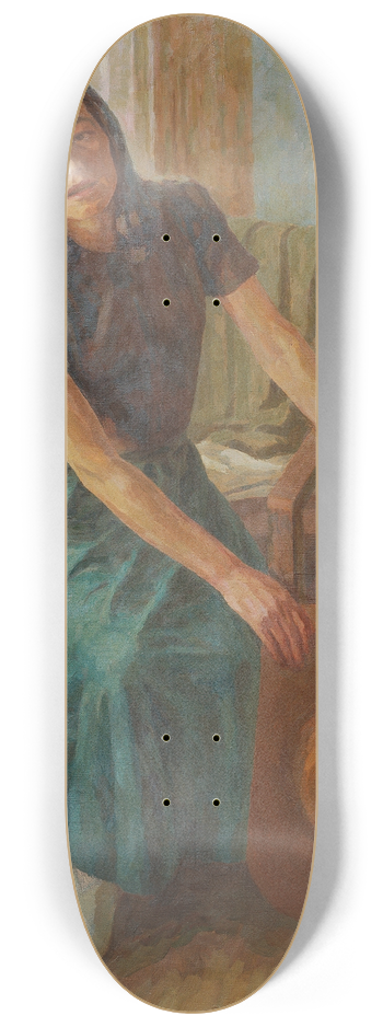 Walther Gamerith - Grete Gamerith Mit Hund puck 8.25 inch art skate deck