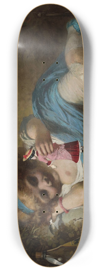Wandalin Strzaecki - Girl with a doll  Convalescent 8.25 inch art skate deck