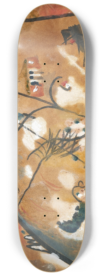 Wassily Kandinsky - Draft for Improvisation 24 (Troika II) 8.25 inch art skate deck