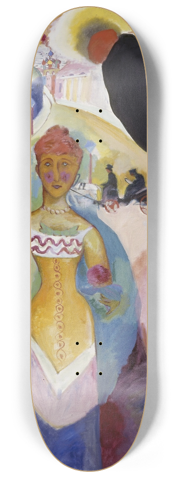Wassily Kandinsky - Lady in Moscow 8.25 inch art skate deck