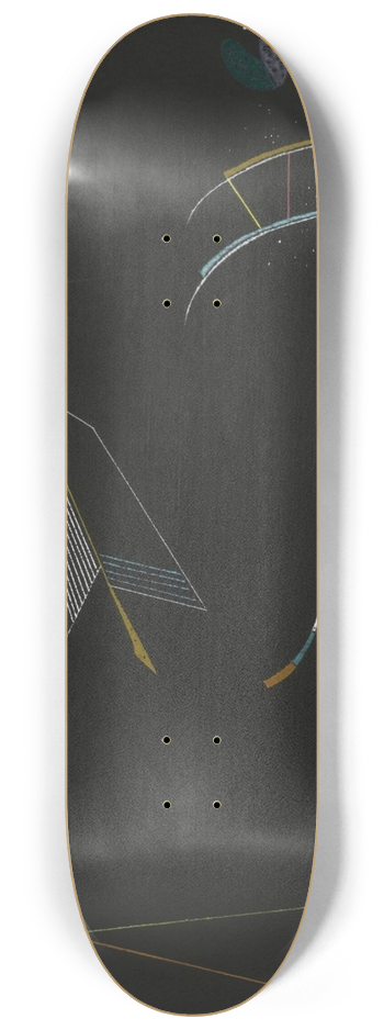 Wassily Kandinsky - Linien (Lines) 8.25 inch art skate deck