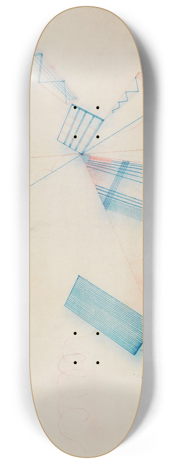 Wassily Kandinsky - Zwei Spiralen 8.25 inch art skate deck