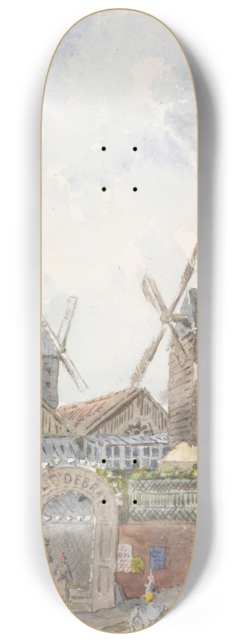 Whitney Warren Jr. - Moulin De La Galette, Paris 8.25 inch art skate deck