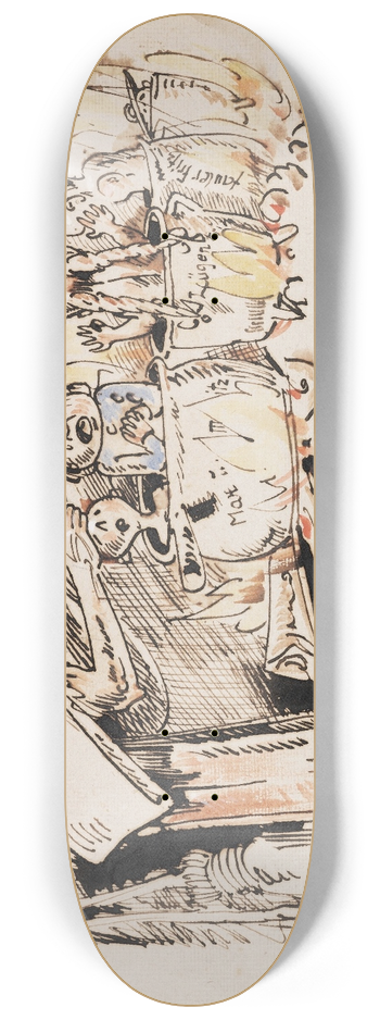 Wilhelm Busch - Die Bestrafung der unartigen Kinder (Max & Moritz) 8.25 inch art skate deck